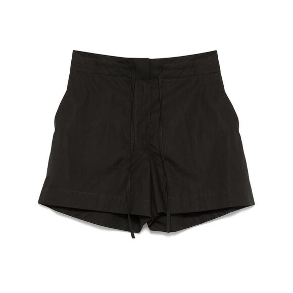 PAROSH Women's Drawstring Waist Shorts Women BLACK Pants